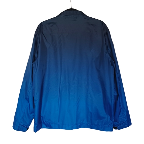 GREG NORMAN ATTACK LIFE Blue Navy Ombre Zip Up Long Sleeve Windbreaker Jacket L - Picture 4 of 9
